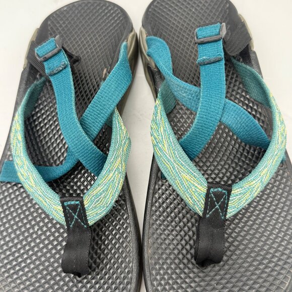 Chaco Z/Cloud Sandals W8 Black Teal Adjustable Straps Casual Outdoor Durable - Picture 8 of 8